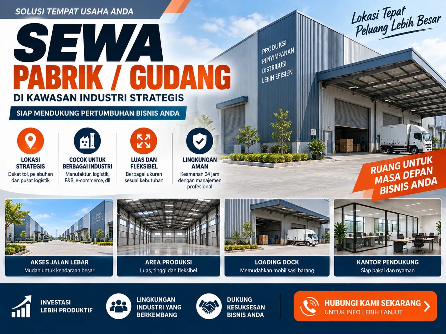 Sewa Pabrik Industri Utuh/Parsel