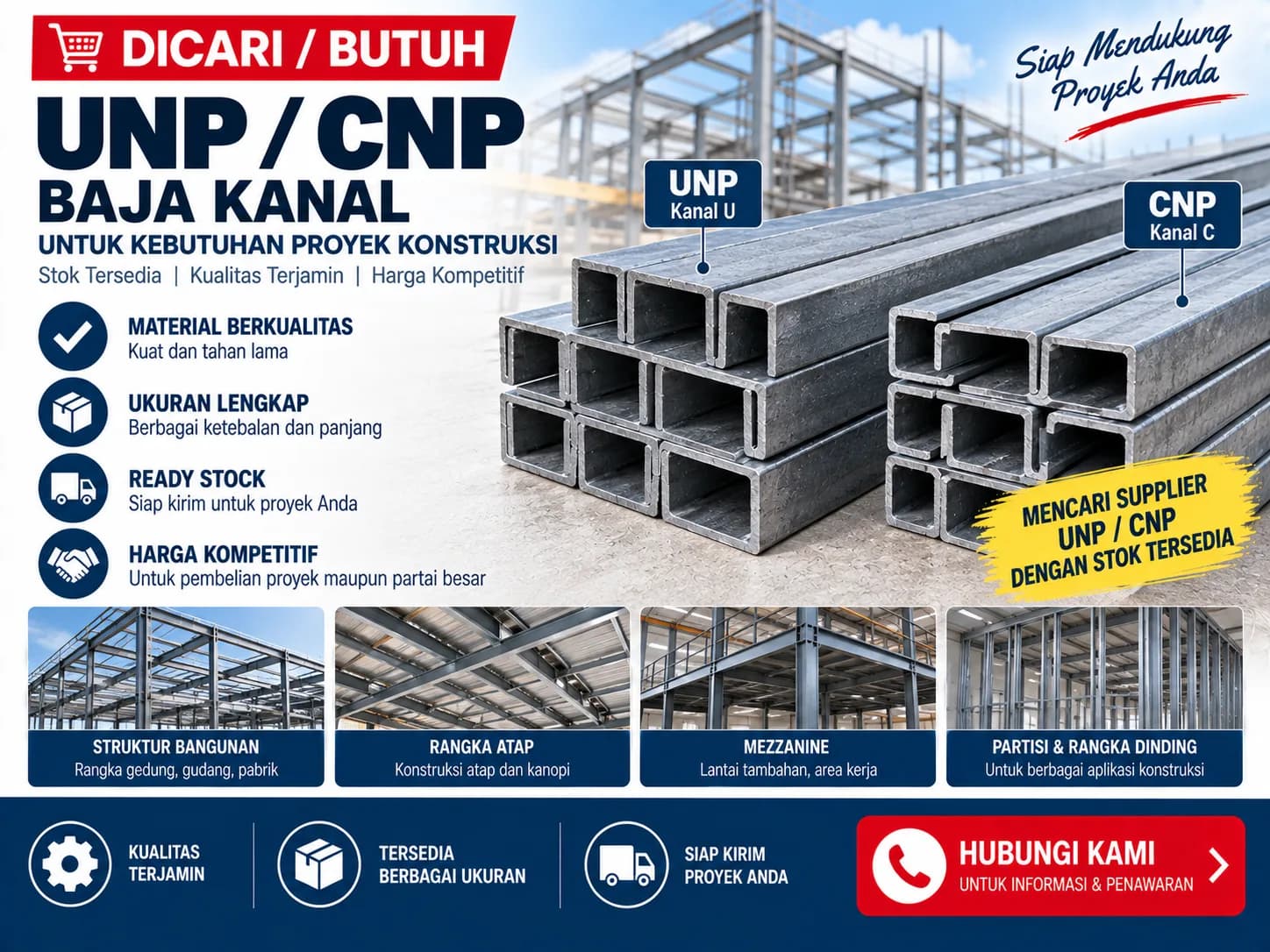 Pasokan Jangka Panjang Steel Channel